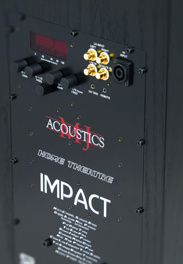 IMPACT forsterkerpanel scaled 1 - MJ Acoustics Impact - MJ Acoustics Impact - AudioCenteret AS