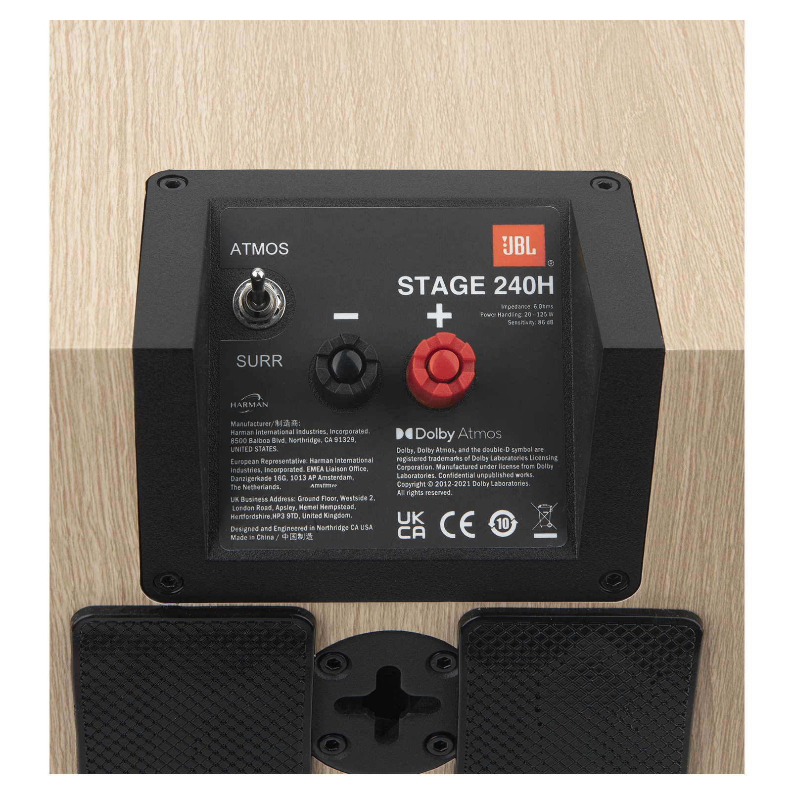 LS JBL Stage2 240H Back Detail WHT - JBL Stage 240H - 240H - AudioCenteret AS