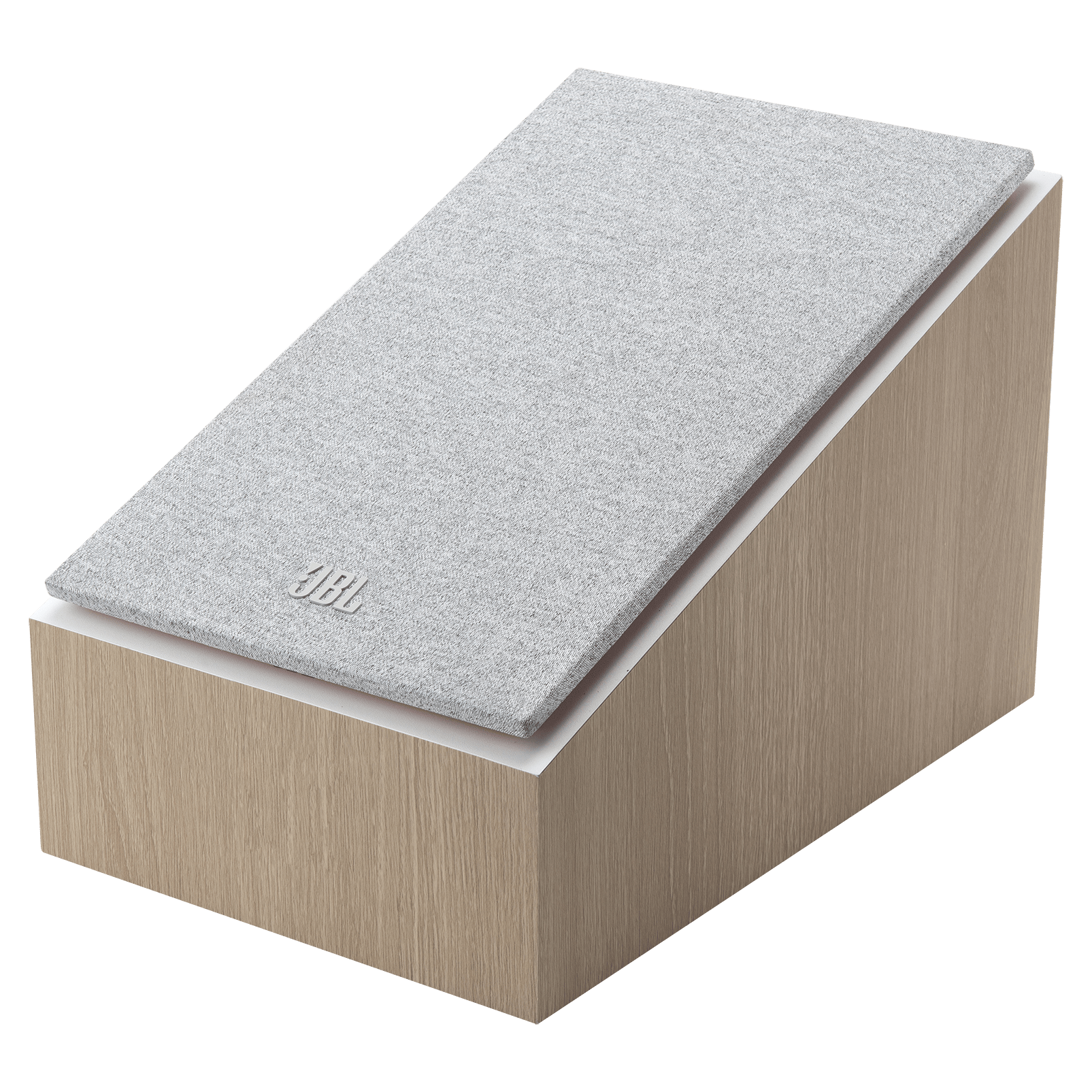 LS JBL Stage2 240H Front QtrLeft With Grille WHT - JBL Stage 240H - 240H - AudioCenteret AS