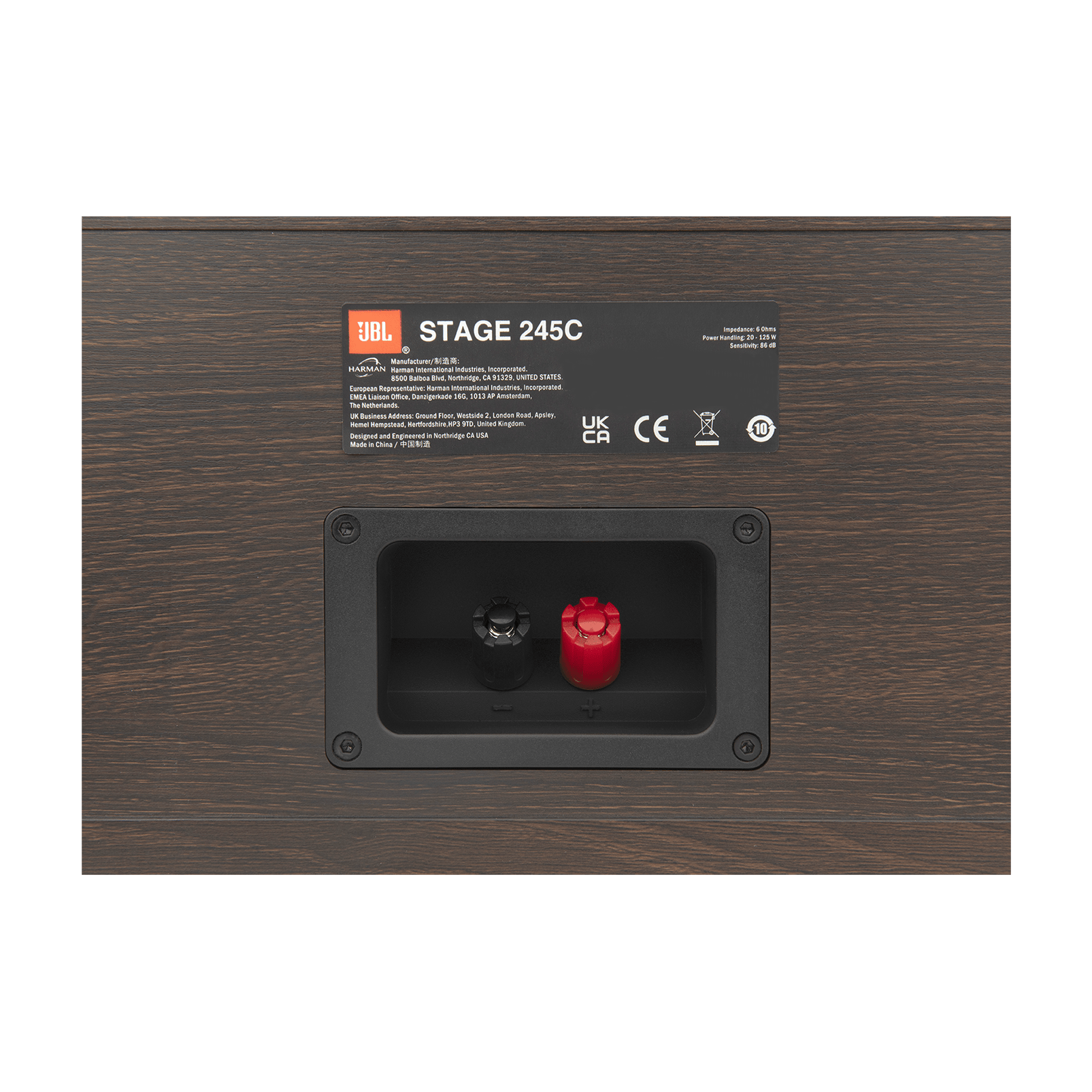 LS JBL Stage2 245C Back Detail BLK d7 - JBL Stage 245C - Stage 245C - AudioCenteret AS