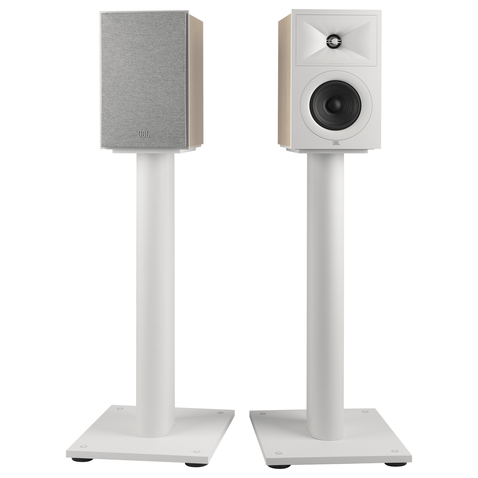 LS JBL Stage2 250B Front Hero PairOn Base WHT - JBL Stage 250B - 250B - AudioCenteret AS